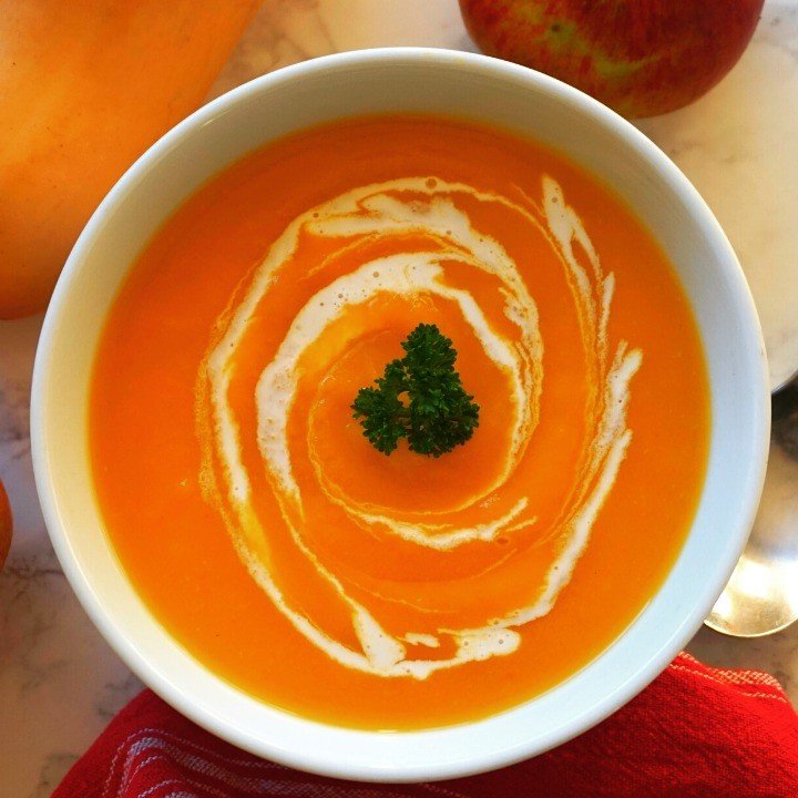 9 Easy Fall Apple Dinners 5 Apple and Butturnut Squash Soup corrected
