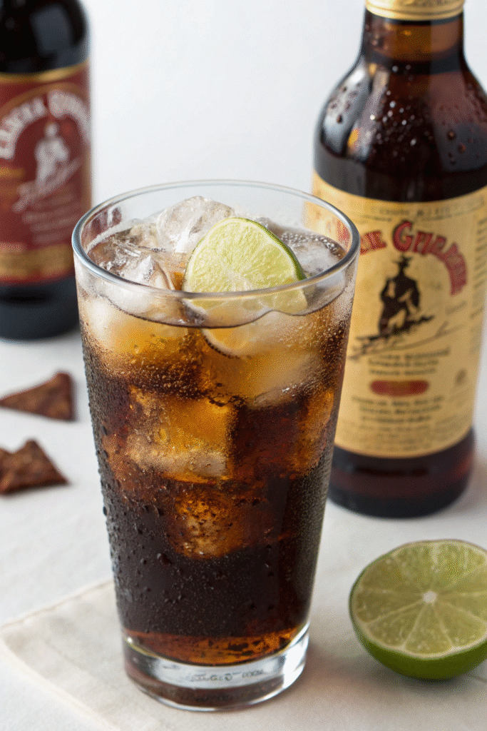 this halloween a spooky black rum and ginger beer corrected