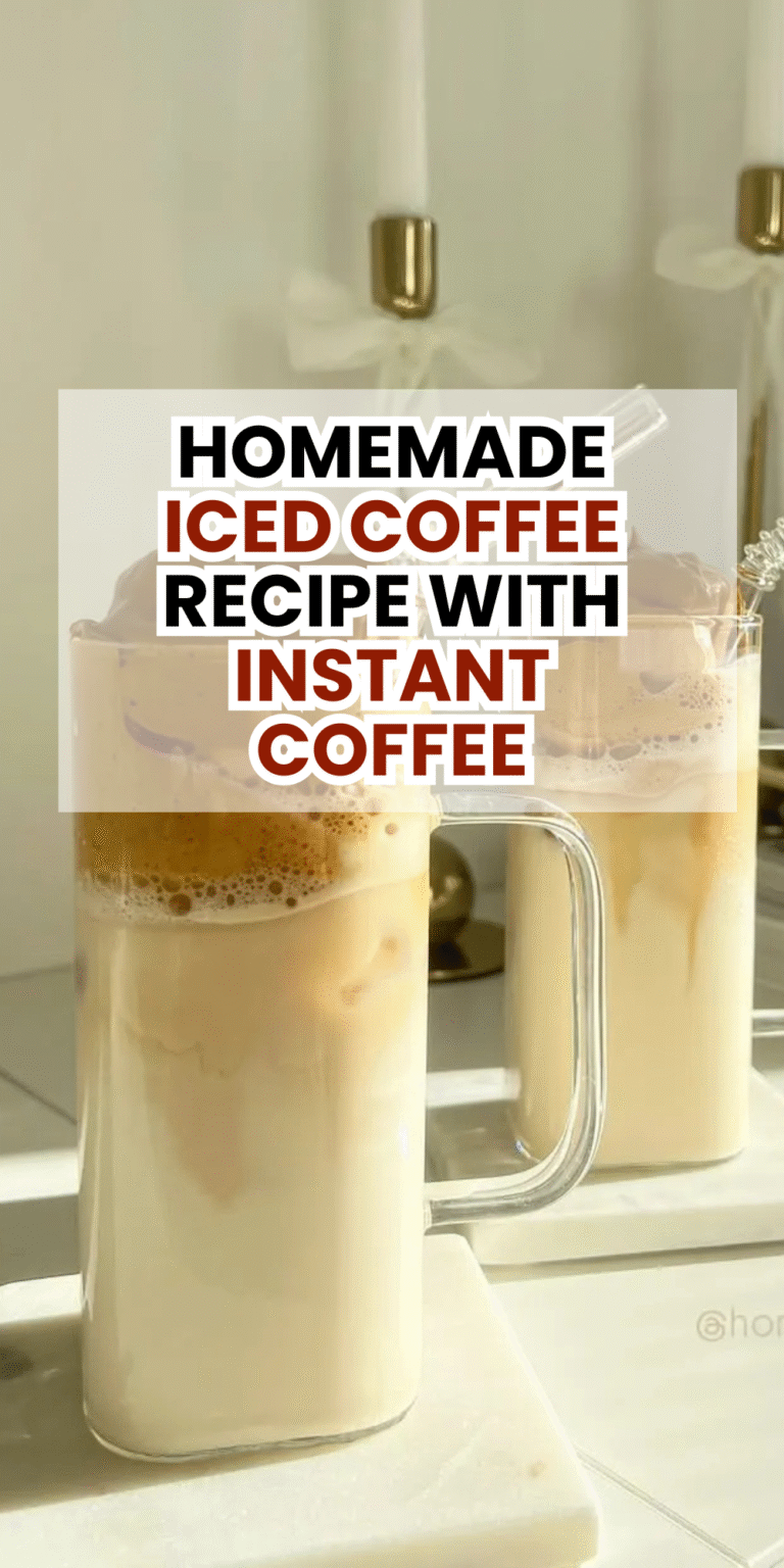 Homemade Iced Coffee Recipe with Instant Coffee