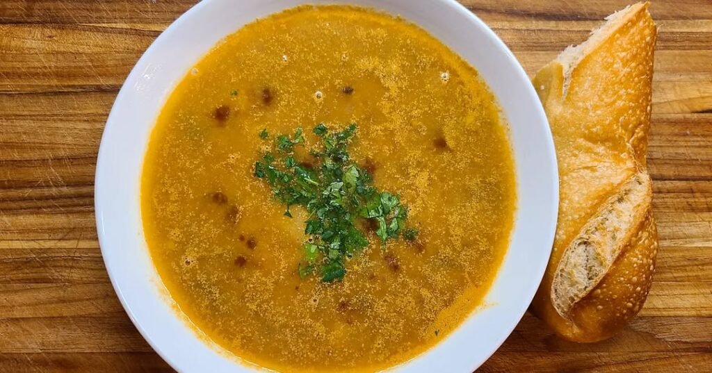 12 Creamy Potato Soup Recipes to Warm Your Soul 9 A bowl of spicy chipotle potato soup topped with avocado and cilantro.