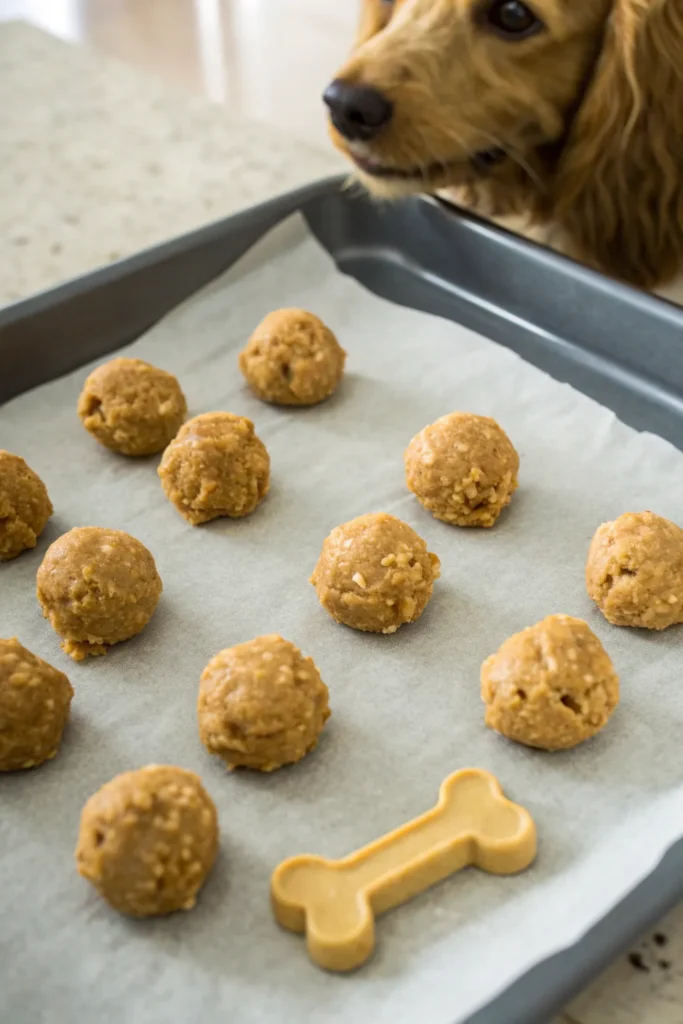 a tray lined with parchment paper holds a batch of