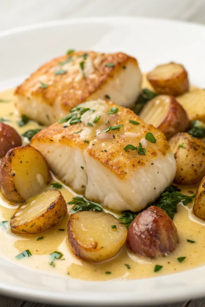 The Best Cod & Potatoes in Rosemary Cream Sauce 2 keep 1 2