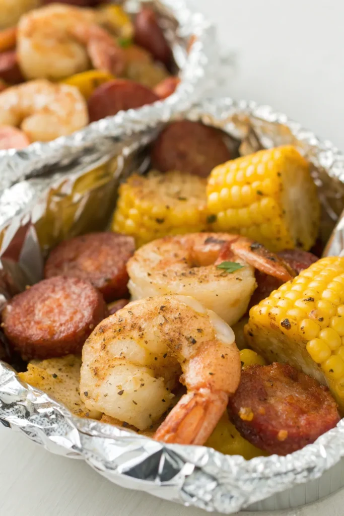 Shrimp, Corn, Potatoes, and Smoked Sausage Foil Pack 2 keep 2