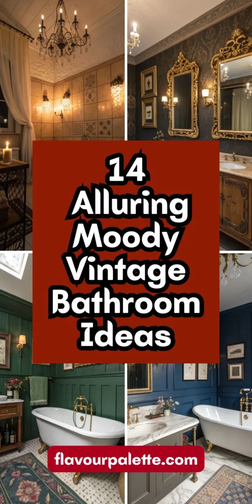 Clawfoot Chic: 14 Alluring Moody Vintage Bathroom Ideas 1 12 13