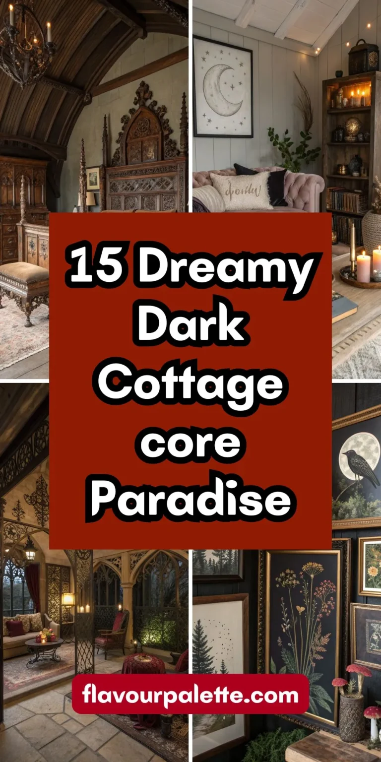 15 Dreamy Dark Cottagecore Paradise: Goth Cottage Core Home Decor Ideas