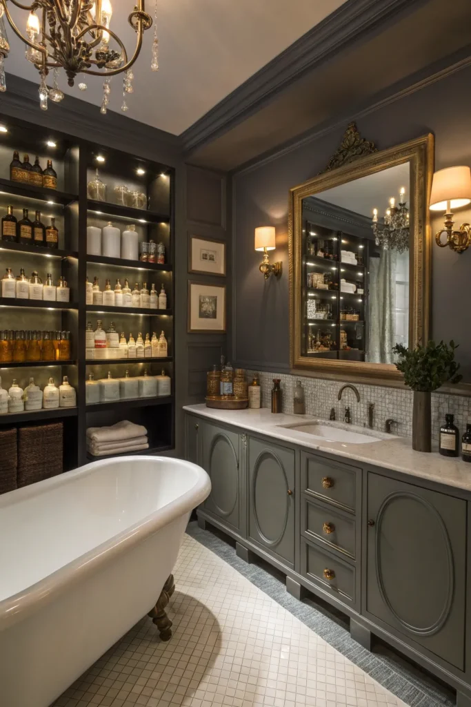 Clawfoot Chic: 14 Alluring Moody Vintage Bathroom Ideas 13 cf 12 1