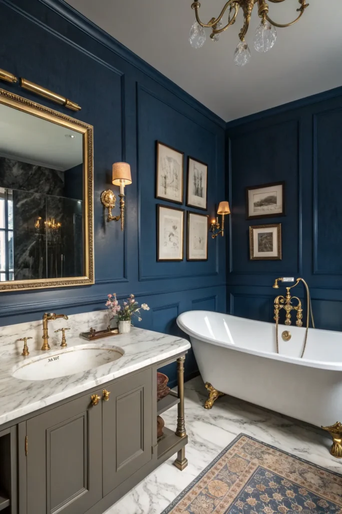 Clawfoot Chic: 14 Alluring Moody Vintage Bathroom Ideas 14 cf 13 1