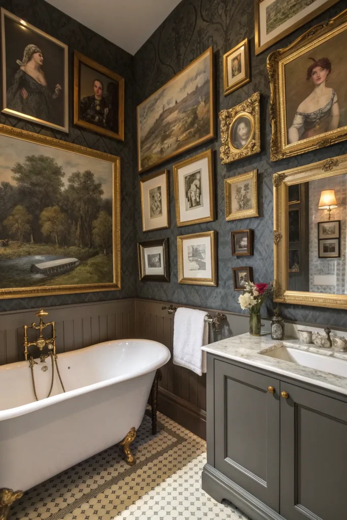 Clawfoot Chic: 14 Alluring Moody Vintage Bathroom Ideas 15 cf 14 1