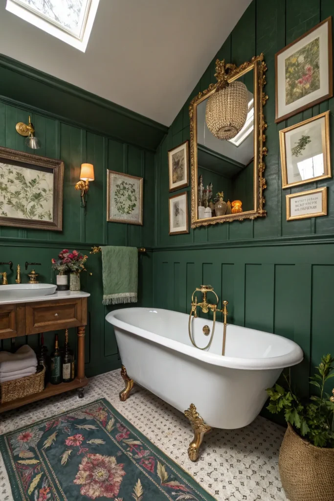 Clawfoot Chic: 14 Alluring Moody Vintage Bathroom Ideas 3 cf 2 1