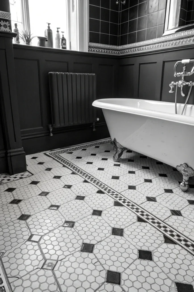 Clawfoot Chic: 14 Alluring Moody Vintage Bathroom Ideas 6 cf 5 1