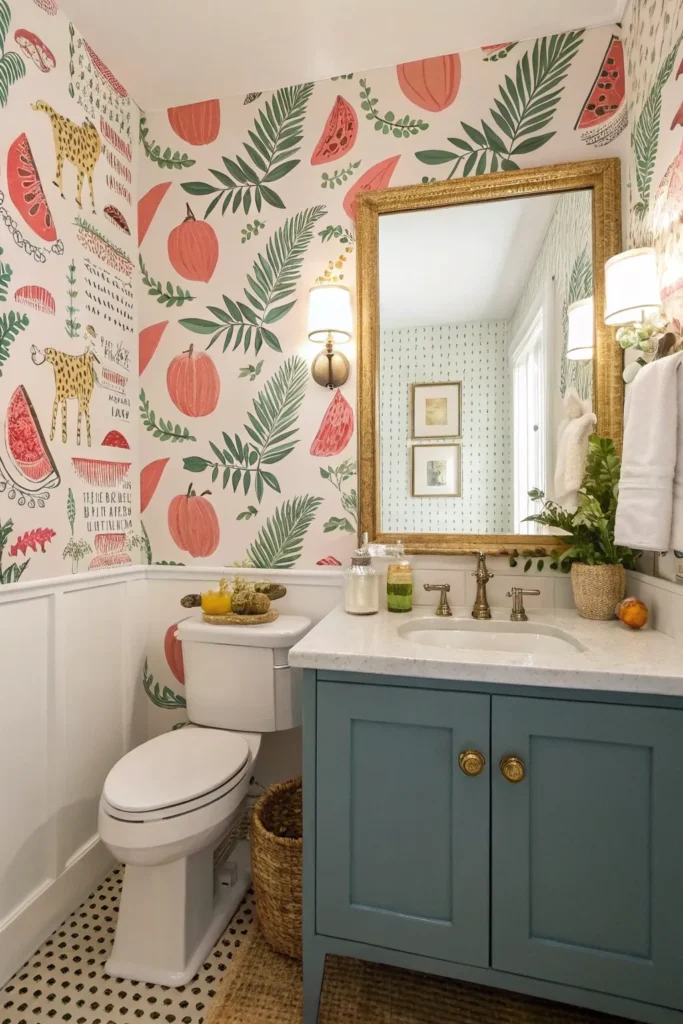 14 Bold and Beautiful Bathroom Wallpaper Ideas 13 df 12