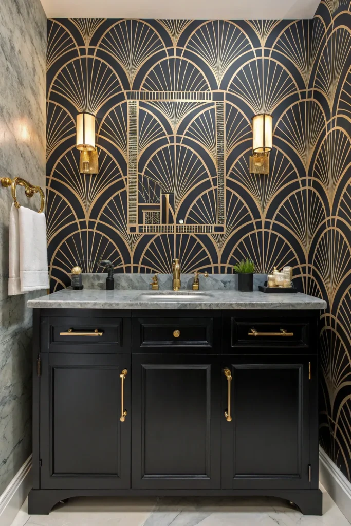 14 Bold and Beautiful Bathroom Wallpaper Ideas 4 df 3