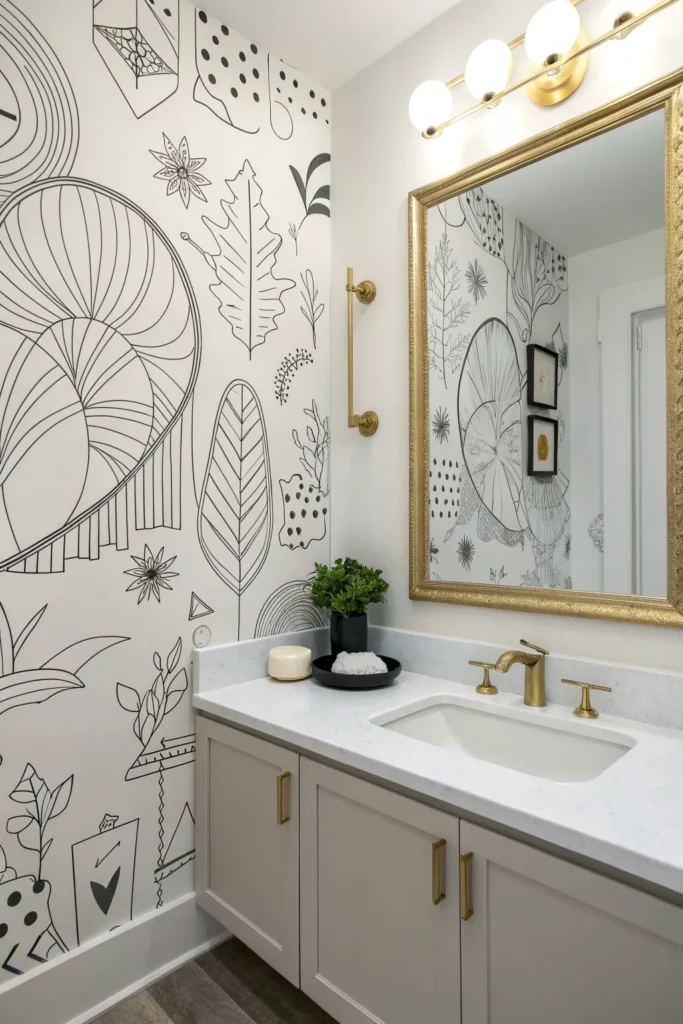 14 Bold and Beautiful Bathroom Wallpaper Ideas 5 df 4