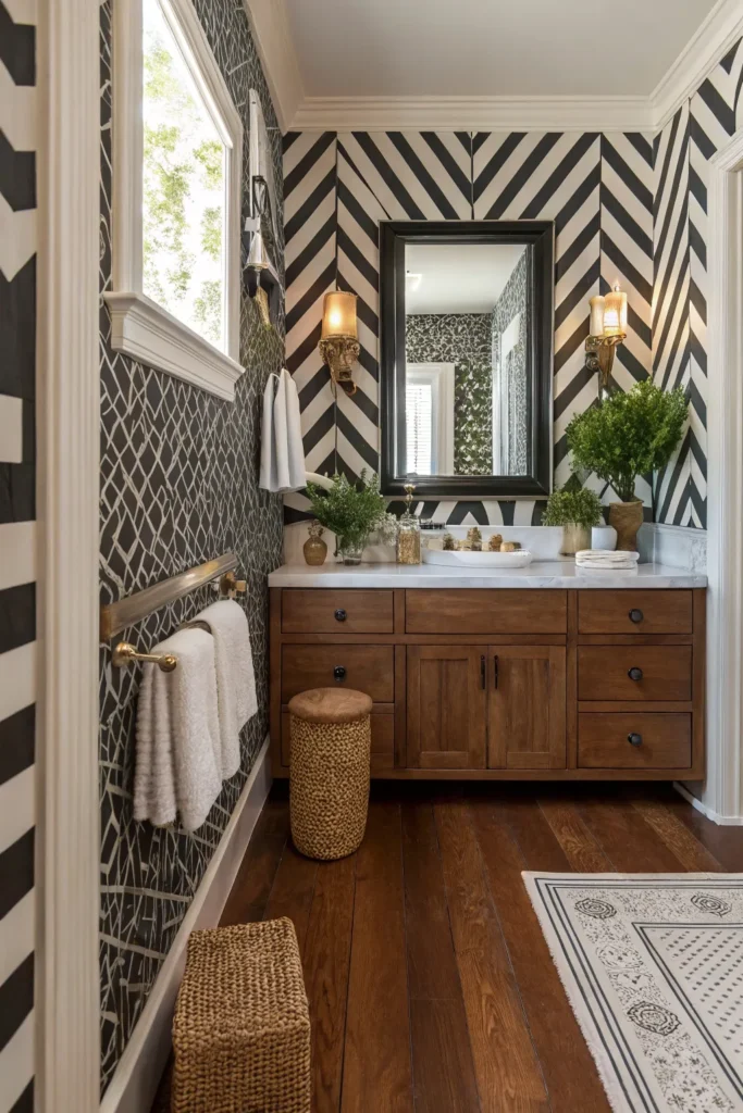 14 Bold and Beautiful Bathroom Wallpaper Ideas 7 df 6