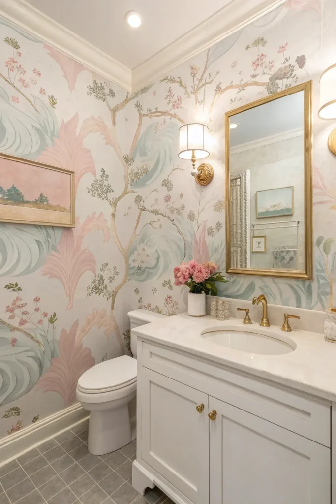 14 Bold and Beautiful Bathroom Wallpaper Ideas 9 df 8