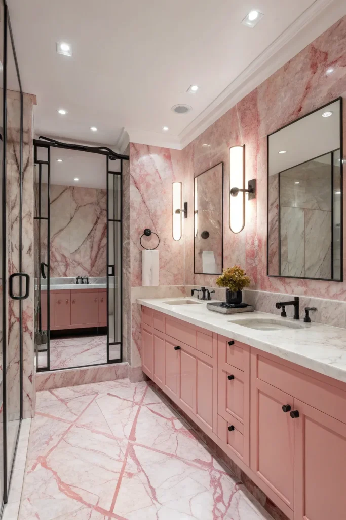20 Stylish Pink and Black Bathroom Ideas 9 sp 8