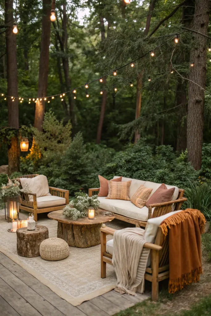 14 Lush Outdoor Living Rooms Surrounded by Greenery 3 to 2