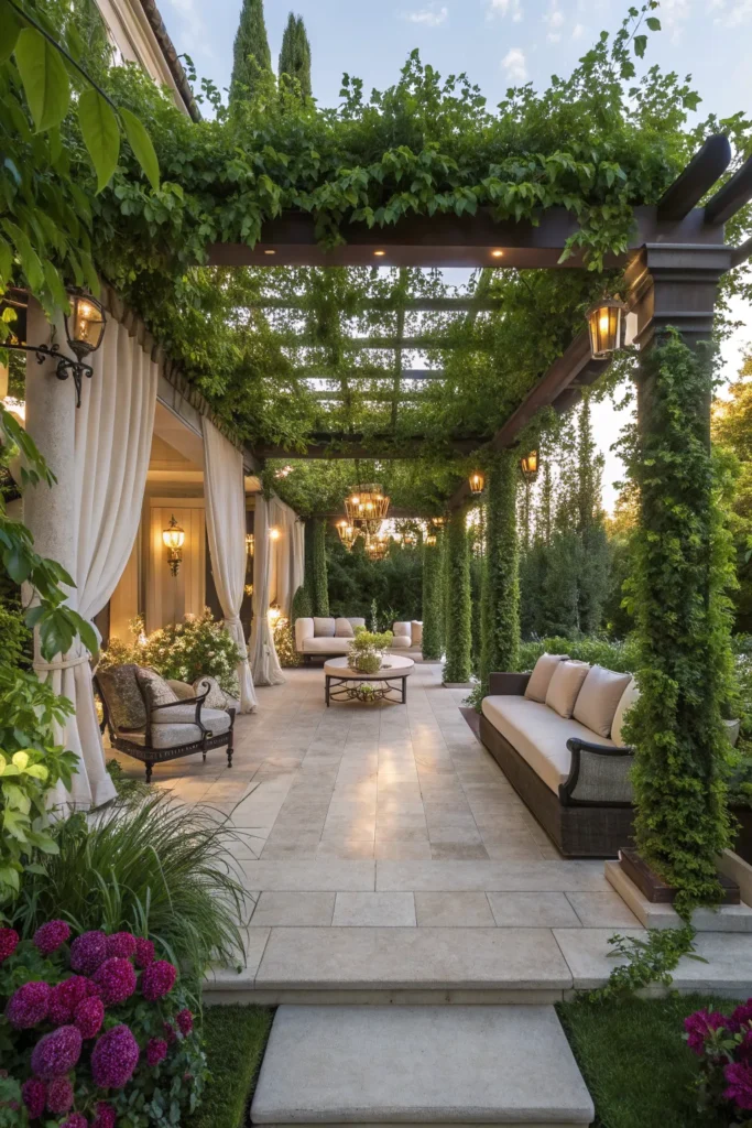 14 Lush Outdoor Living Rooms Surrounded by Greenery 8 to 7