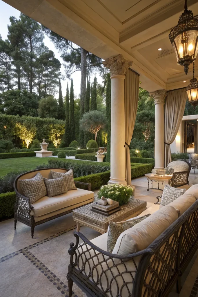 14 Lush Outdoor Living Rooms Surrounded by Greenery 9 to 8