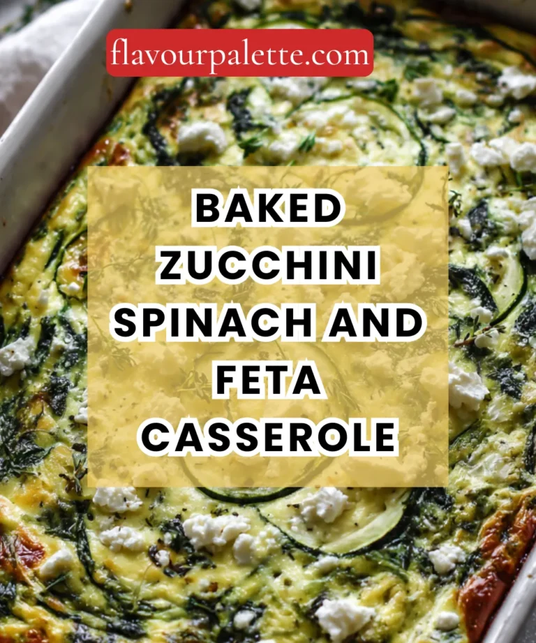 Baked Zucchini Spinach and Feta Casserole