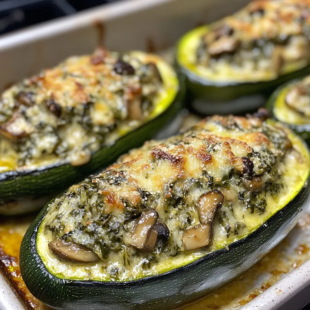 Creamy Ricotta-Stuffed Zucchini with Spinach and Mushrooms 2 keep 25 1
