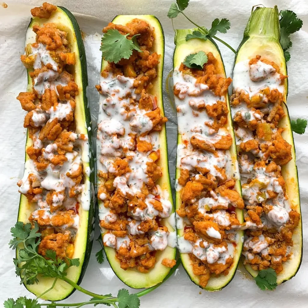 Ground Turkey Taco Stuffed Zucchini Boats 2 keep 7 1