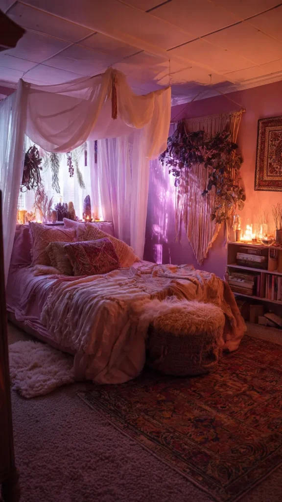15 Boho Witchy Bedroom Ideas 7 kn6