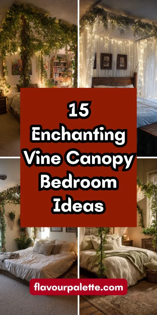 15 Enchanting Vine Canopy Bedroom Ideas with Fairy Lights & Vintage Decor 1 12 3