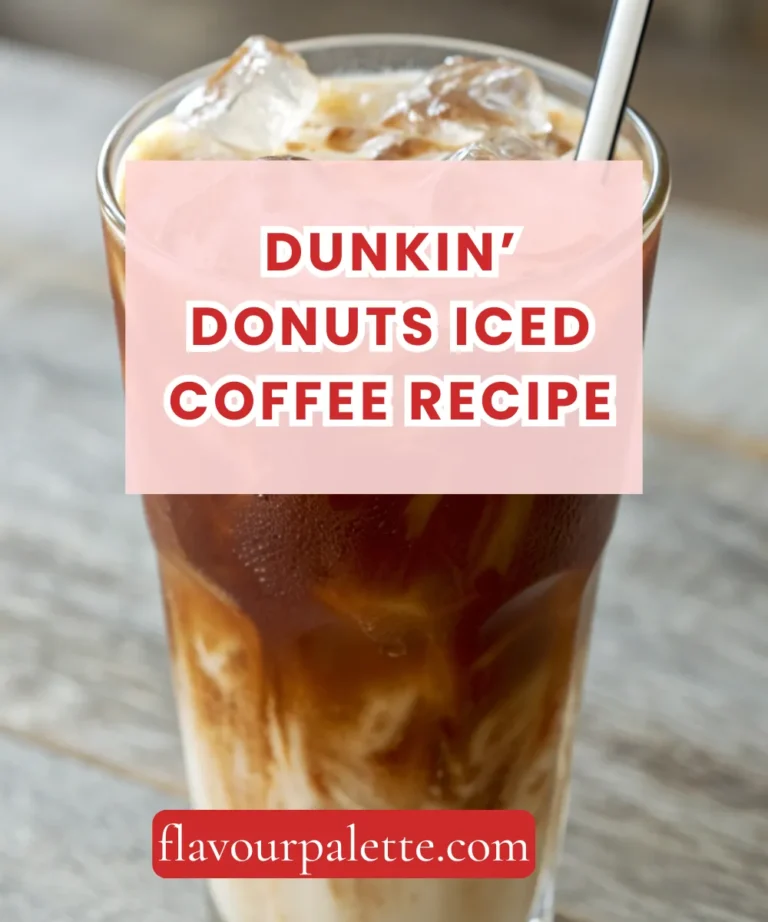 Dunkin’ Donuts Iced Coffee Recipe