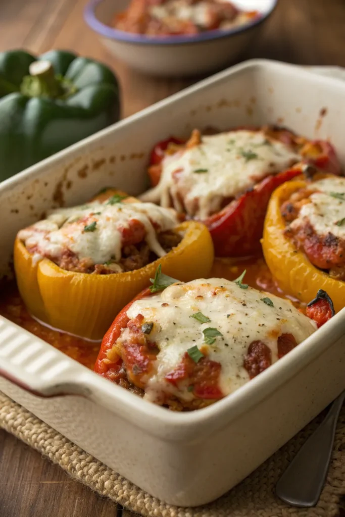 a close up view of golden baked chicken parmesan s