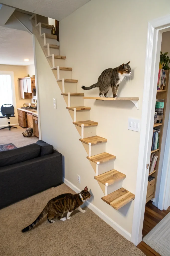 15 DIY Cat Wall Shelf Ideas for Small Apartments 3 df 2