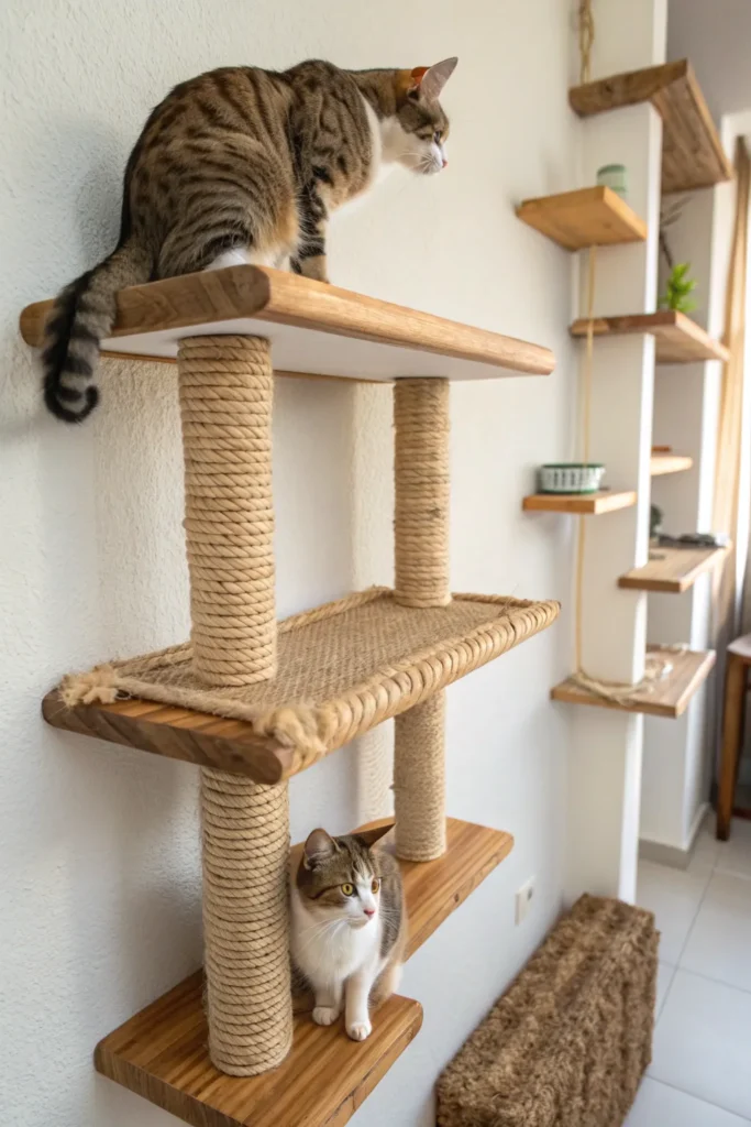15 DIY Cat Wall Shelf Ideas for Small Apartments 9 df 8