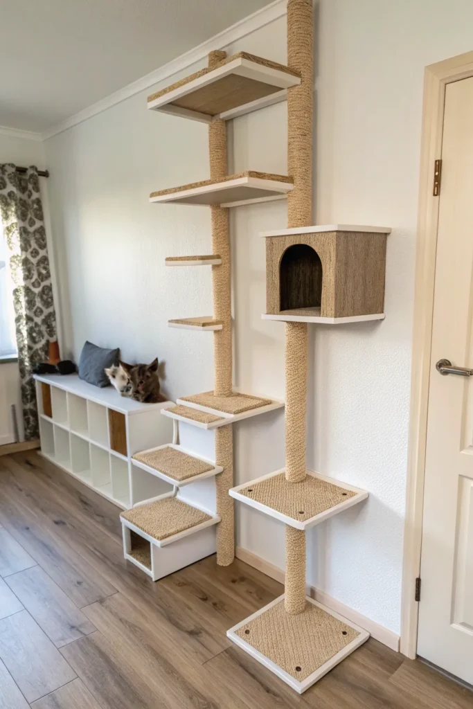 15 DIY Cat Wall Shelf Ideas for Small Apartments 10 df 9