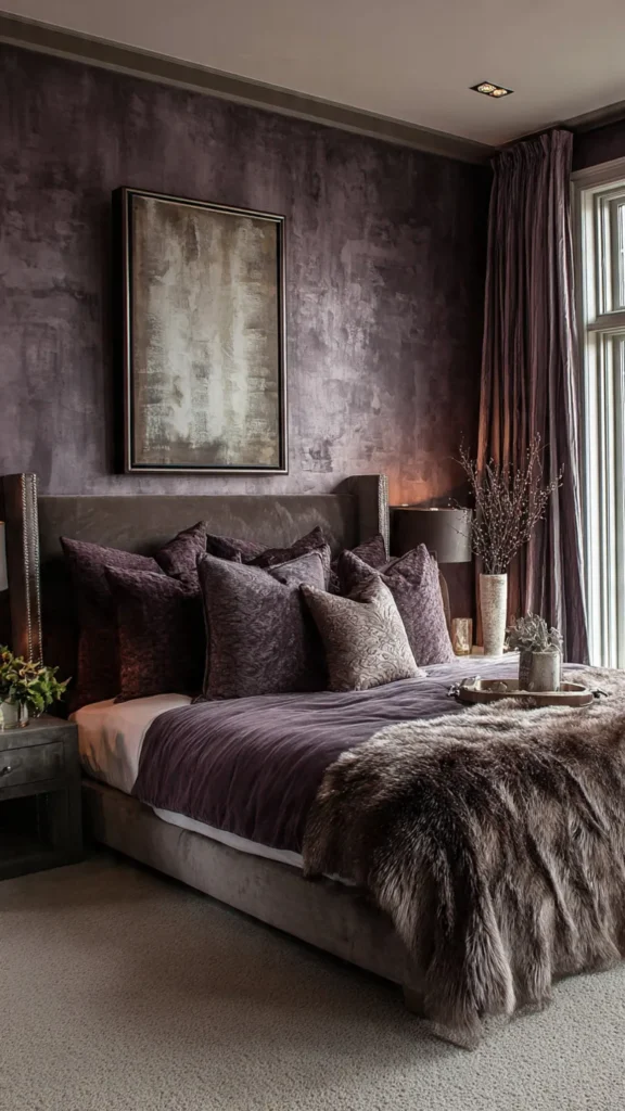 15 Cozy & Earthy Purple Bedroom Inspiration for a Warm, Grounded Retreat 11 rf10
