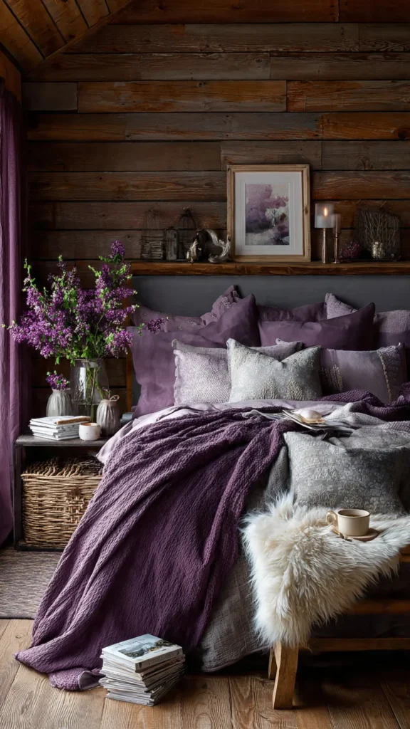 15 Cozy & Earthy Purple Bedroom Inspiration for a Warm, Grounded Retreat 12 rf11