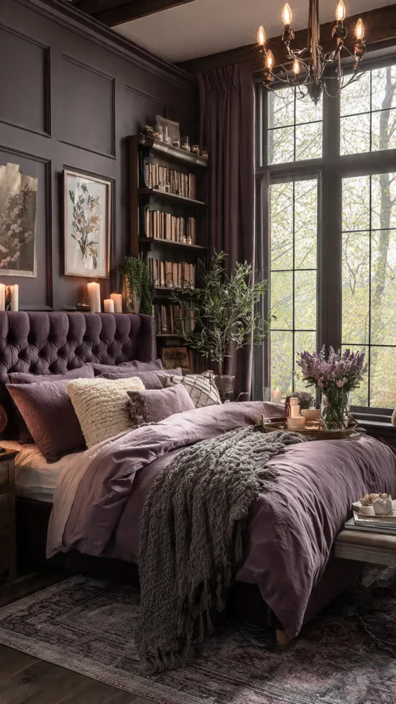 15 Cozy & Earthy Purple Bedroom Inspiration for a Warm, Grounded Retreat 15 rf14