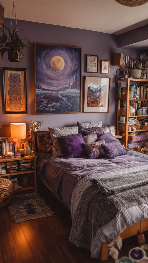 15 Cozy & Earthy Purple Bedroom Inspiration for a Warm, Grounded Retreat 16 rf15