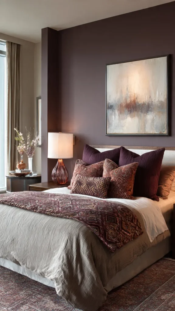 15 Cozy & Earthy Purple Bedroom Inspiration for a Warm, Grounded Retreat 7 rf6