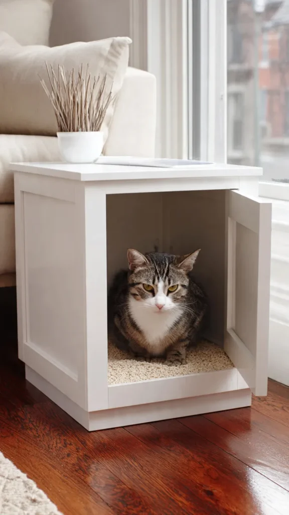 15 Hidden Litter Box Furniture Ideas for Small Apartments 2 tg1
