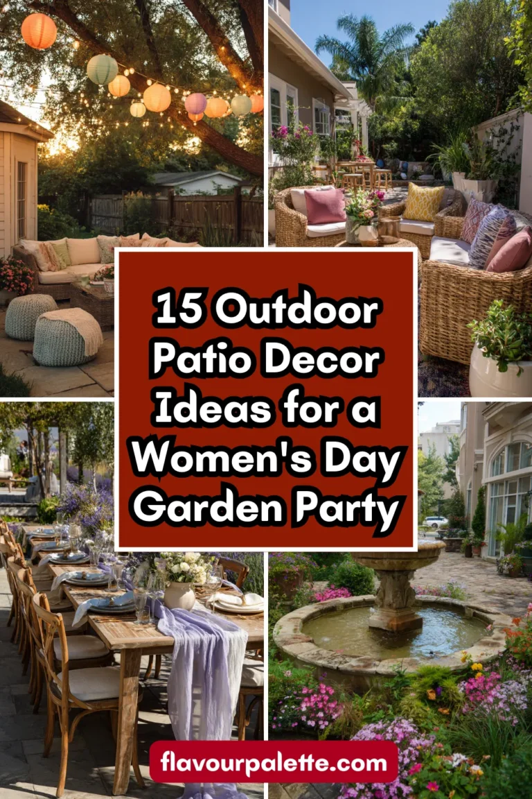 15 Outdoor Patio Decor Ideas for a Women’s Day Garden Party