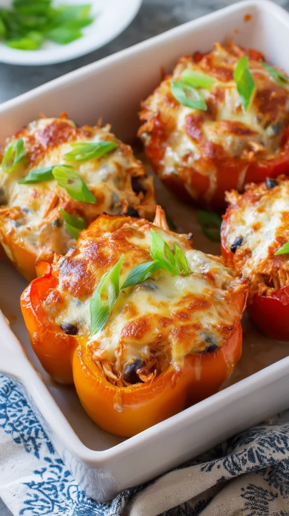 8 Savory Stuffed Bell Pepper Recipes Packed With Goodness 7 BBQ Chicken and Bean Stuffed Peppers