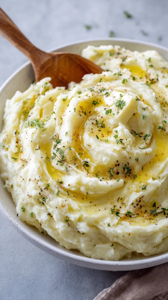 Cheesy Mashed Potatoes with Garlic
