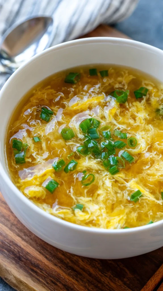Egg Drop Soup with Chicken Broth