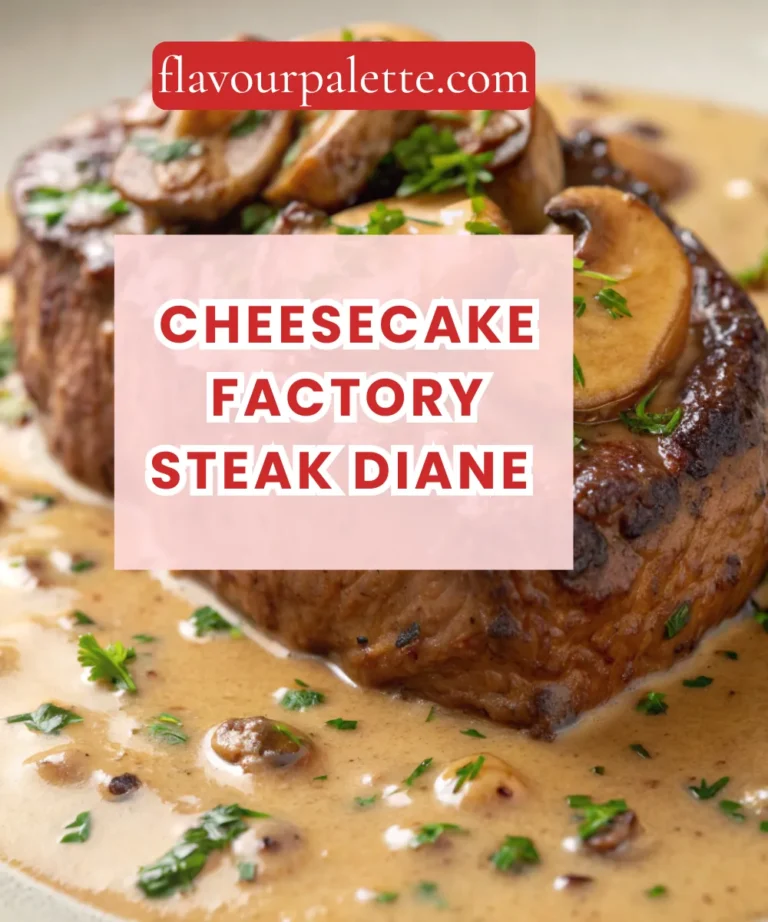 Cheesecake Factory Steak Diane Recipe: Classic Elegance on a Plate
