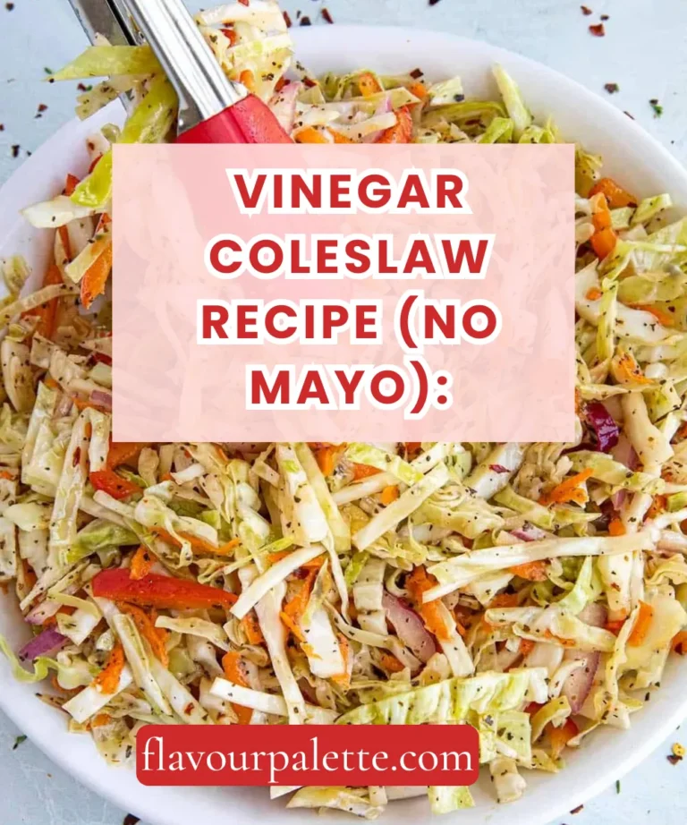 Vinegar Coleslaw Recipe (No Mayo): Crisp, Tangy, and Refreshing