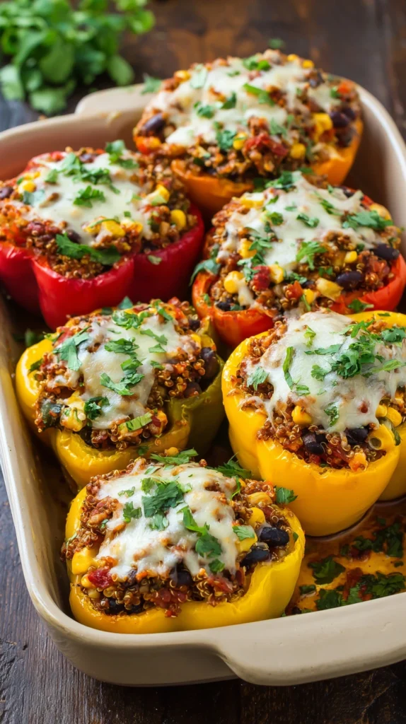 8 Savory Stuffed Bell Pepper Recipes Packed With Goodness 3 Quinoa and Black Bean Stuffed Peppers