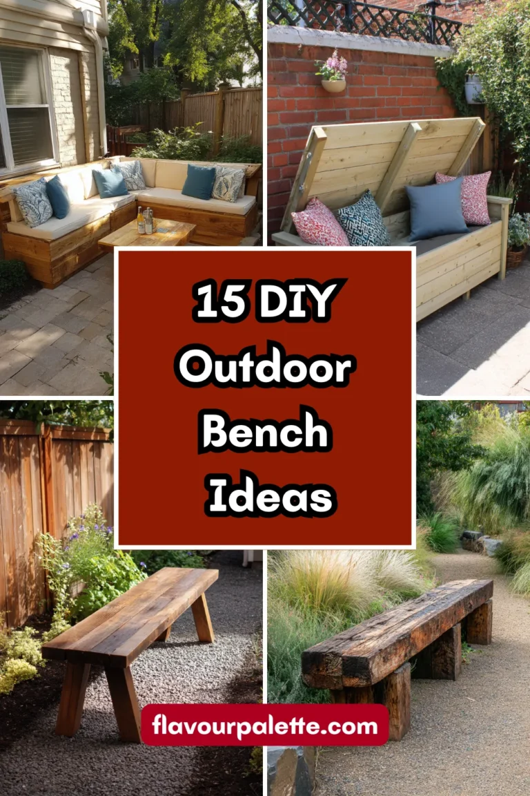 15 DIY Outdoor Bench Ideas You Can Build This Weekend