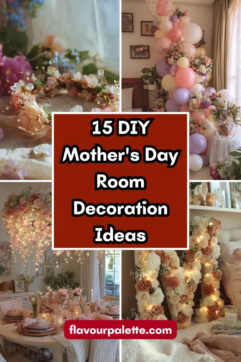 15 DIY Mother’s Day Room Decoration Ideas with Flowers and Fairy Lights