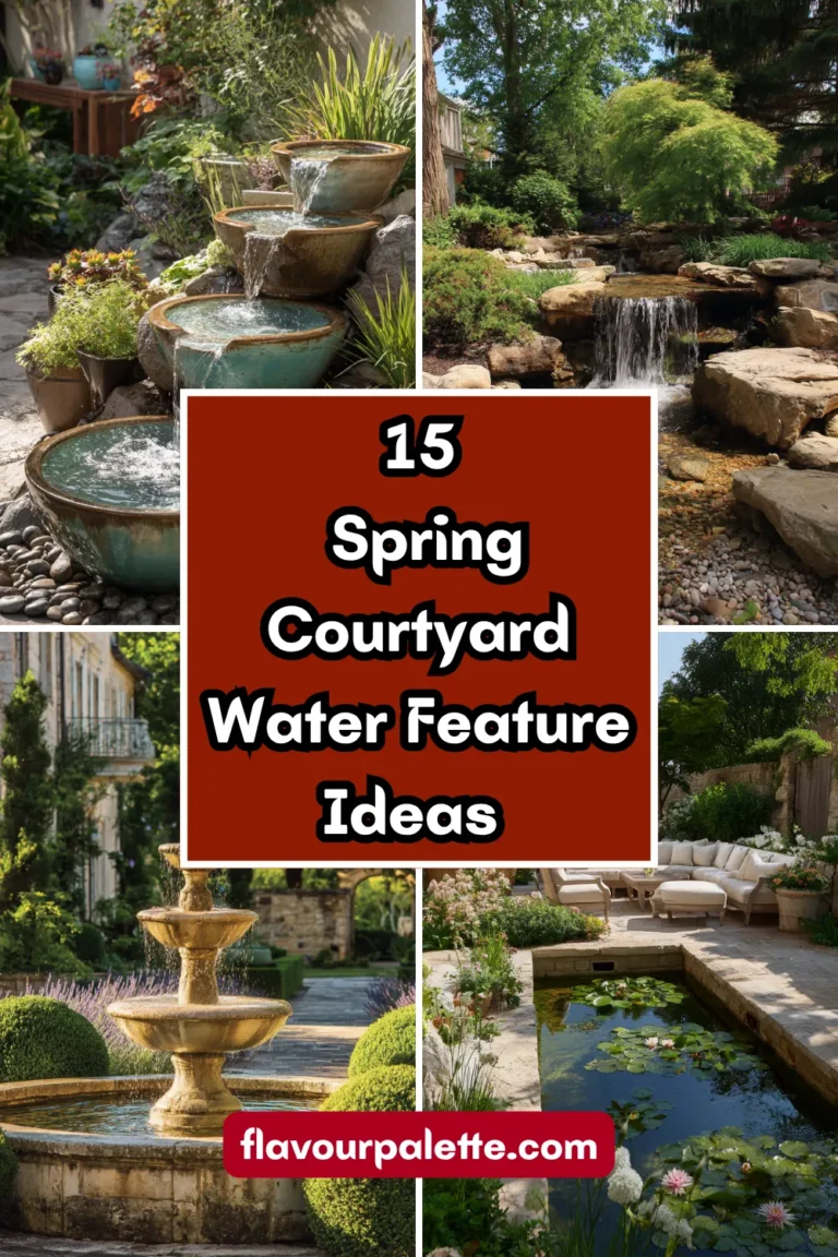 15 Spring Courtyard Water Feature Ideas for a Peaceful Atmosphere