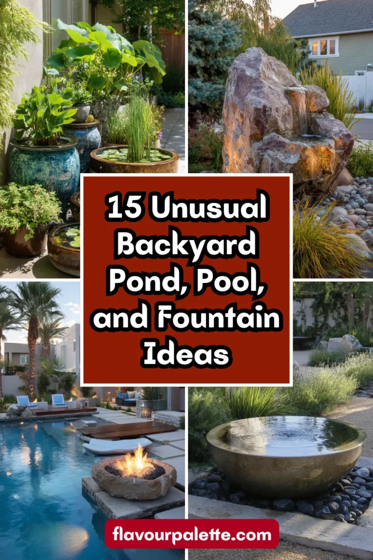 15 Unusual Backyard Pond, Pool, and Fountain Ideas